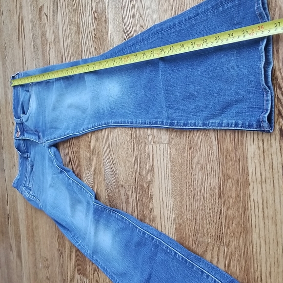 (4) American Eagle Super Stretch Kick Boot Short Jeans - Picture 10 of 13